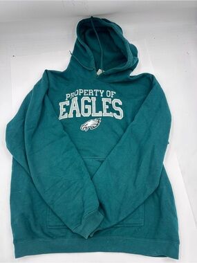 Reebok Teal Crewneck Hoodie with Eagles Graphic